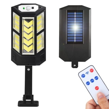 Lampa solarna LED z czujnikiem ruchu i zmierzchu IP65 249 diody LED COB