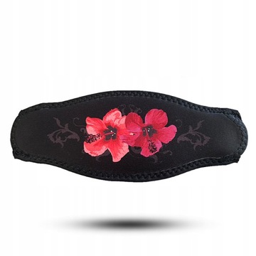 Hibiscus Pink - Nakładka neoprenowa na pasek maski INNOVATIVE - SWHIPK