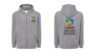 Bluza robocza rozpinana z własnym nadrukiem logo
