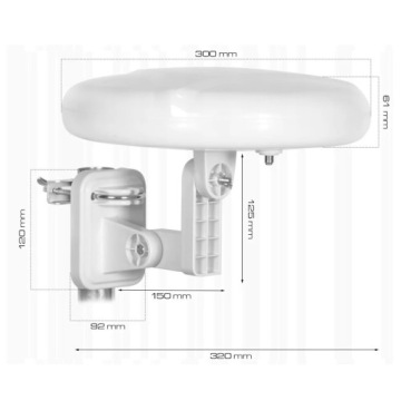 Антенна цифрового наземного телевидения DVB-T2 с фильтром LTE 5G, внешняя