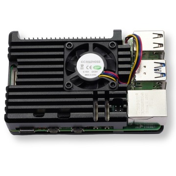 Алюминиевый корпус для Raspberry Pi 5 с эффективным вентилятором с ШИМ-управлением