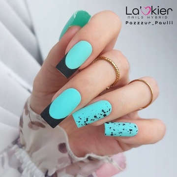 La'kier 2x TOP MAT lakier hybrydowy BLACK CRUSH