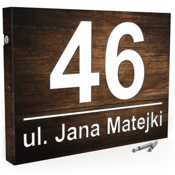 DUŻA TABLICZKA ADRESOWA Numer Domu 40x30 DYSTANSE