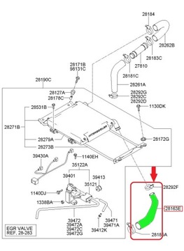 TRUBKA TURBO HYUNDAI SANTA FE 2.0 CRDI 2826927200