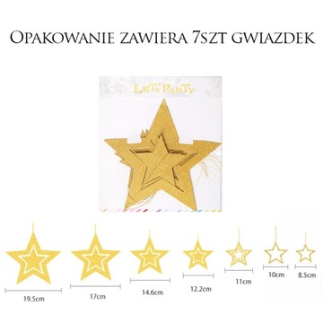 Подвесное украшение SILVER STARS на шнурках, 7 шт.