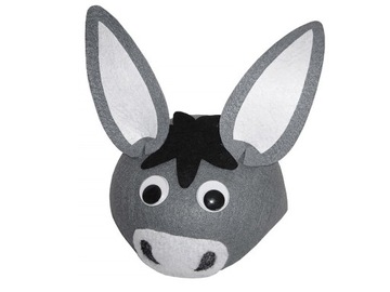 CZAPKA OSIOŁEK STRÓJ OSIOŁ OSIOŁEK SZARA