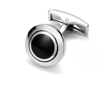 SPINKI + PUDEŁKO Eleganckie Metalowe Spinki do Mankietów Koszuli skp15-4