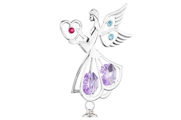 Музыкальная шкатулка Ангел с сердцем Кристаллы с гравировкой