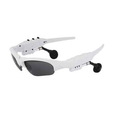 Okulary przeciwsłoneczne z zestawem słuchawkowym, okulary przeciwsłoneczne ze słuchawkami, wielofunkcyjne inteligentne białe