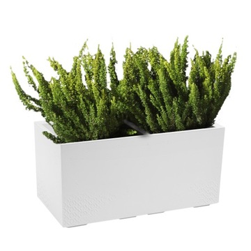 ЦВЕТОЧНАЯ КЛУМБА ЦВЕТОЧНЫЙ ЯЩИК ЦВЕТОЧНЫЙ ВАЗ ЧАША ТЕРРАСА БЕЛЫЙ БЕТОН БОЛЬШОЙ 80x40x40см