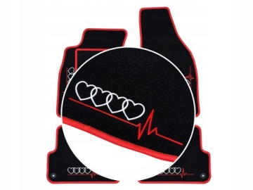 Polské Koberce Pro Audi A6 C8 (2018-...) Červené, 4 Výšivky