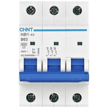 Wyłącznik Chint NB1-63 B6 3P