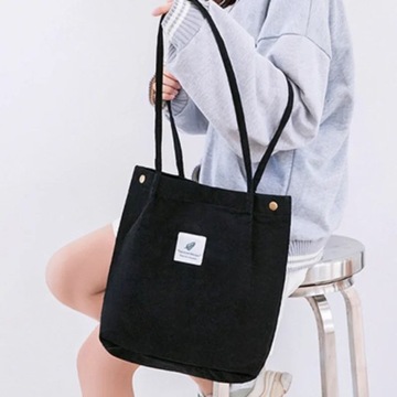 New Corduroy Shoulder Bag for Women Cotton Cloth V