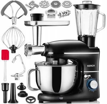 Robot kuchenny mikser do mielenia mięsa Kerch Rotary 2200 W czarny