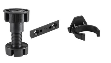 NOGA NÓŻKA MEBLOWA KUCHENNA H60 + KLIP