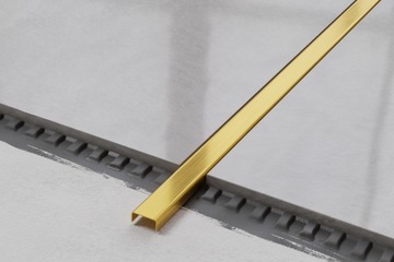 МЕТАЛЛИЧЕСКАЯ ПРОФИЛЬНАЯ ПОЛОСКА МАТОВОЕ ЗОЛОТО 2x244см