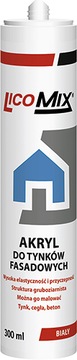 AKRYL DO TYNKÓW FASADOWYCH BIAŁY 300ML LICO MIX