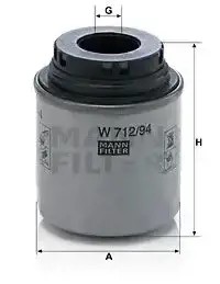 FILTR OLEJU Z DWOMA ZAWORAMI ZWROTNYMI W 712/94