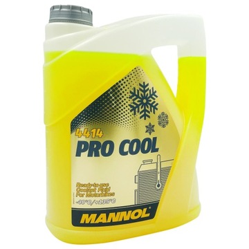 Płyn Chłodniczy Mannol 5L Pro Cool Żółty 4414 -40/+135°C gotowy do użycia