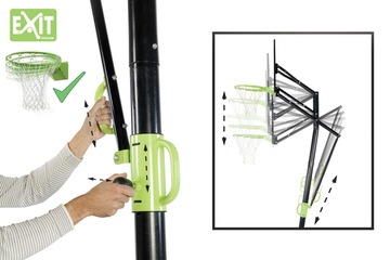 НАБОР БАСКЕТБОЛЬНОЙ КОРЗИНЫ БАСКЕТБОЛЬНАЯ КОРЗИНА EXIT GALAXY 230-305 СМ