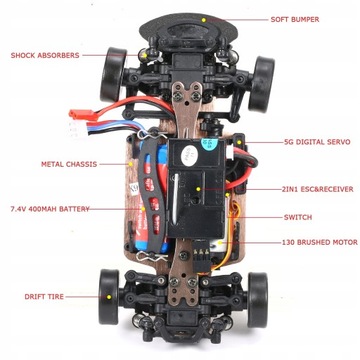WLtoys K969 Радиоуправляемая машина для дрифта 1/28 Радиоуправляемая машинка 2,4 ГГц 4WD