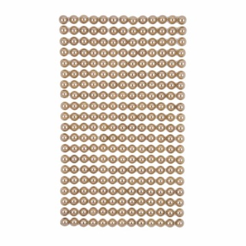 Perełki samoprzylepne 6 mm, 260 szt. beige, dpCraft - zdobienie albumów