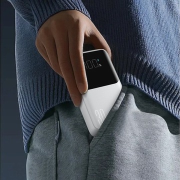 JOYROOM MINI POWERBANK 10000mAh 30W WBUDOWANE KABLE USB-C/LIGHTNING MOCNY