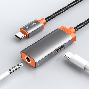 MCDODO АДАПТЕР USB-C MINI JACK 3,5 ММ АДАПТЕР AUX КАБЕЛЬ ДЛЯ SAMSUNG DAC