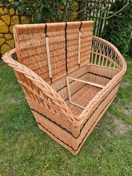 Сиденье скамьи с сопротивлением плетеным стволом (натуральный цвет с ремнями)