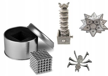 Магнитные шарики Neocube 5 мм 216 шт СЕРЕБРЯНЫЕ