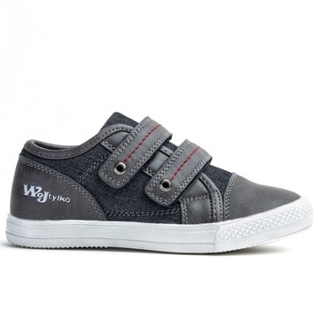 WOJTYŁKO ТУФЛИ СПОРТИВНЫЕ КОЖАНЫЕ С ВНУТРИ КОЖИ НА ЛИПУЧКЕ Размер 31