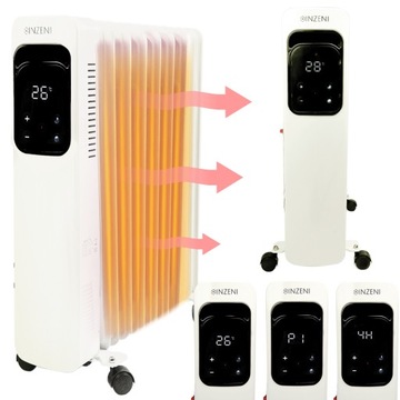 Электрический масляный радиатор INZENI 2500 Вт WiFi 3 режима работы