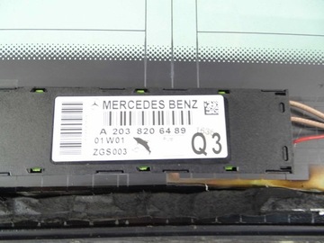 MERCEDES C TŘÍDA W203 SEDAN SKLO (OKNO) ZADNÍ