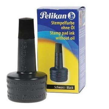 TUSZ DO STEMPLI 28ML CZARNY, PELIKAN