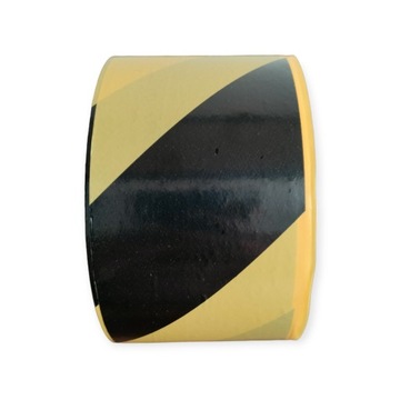 ЛЕНТА ПРЕДУПРЕЖДАЮЩАЯ 70мм/100м желто-черная 7см для ограждения раскопок