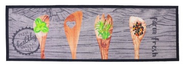 WYCIERACZKA DYWANIK KUCHENNY ANTYPOŚLIZGOWY SZARY 50X150 cm