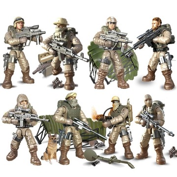 8шт 5см солдатские фигурки солдат