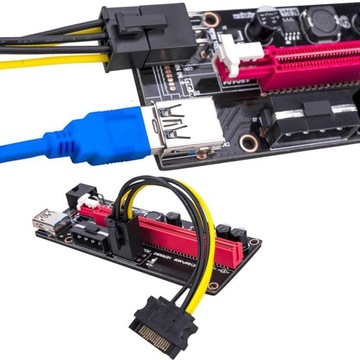 Удлинительный графический кабель PCI E от 1 до 16 красных USB-кабелей