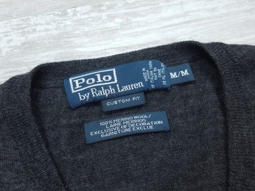 RALPH LAUREN POLO PÁNSKY SVETER V-NECK MERINO VLNA ORIGINÁL veľ. M