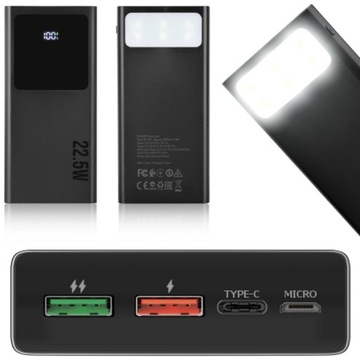 POWER BANK bateria przenośna 20000 3XUSB do ASUS ROG Phone 5s / PRO