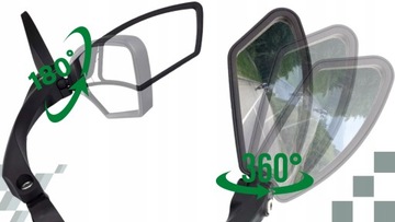 LUSTERKO ROWEROWE DO ROWERU PRAWE WSTECZNE Z REGULACJĄ KĄTA NA KIEROWNICĘ