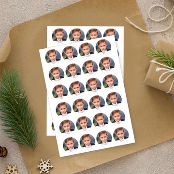 Наклейки для причастия, именные наклейки для причастия с фотографией торта с благодарностью.