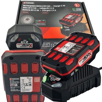 Akumulator Parkside PAP 20 20V 2Ah Parkside ładowarka 2,4A ORYGINALNE