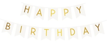 GIRLANDA BIAŁA HAPPY BIRTHDAY 1,5M