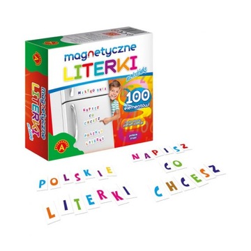 Literki MAGNESY na lodówkę tablicę nauka 100 SZT