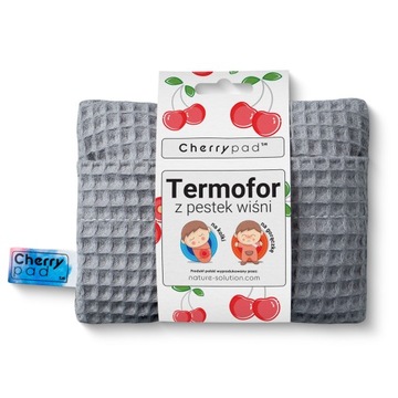 CHERRYPAD Termofor z pestek wiśni Wafel Szary