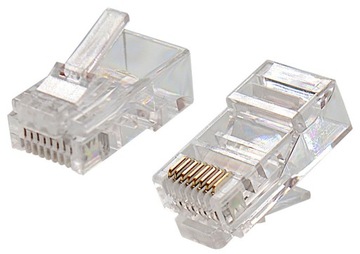 РАЗЪЕМ RJ45, CAT.6 UTP 8P8C, ПОЗОЛОЧЕННЫЙ ИНТЕРНЕТ-ШТЕК, 10 ШТ.