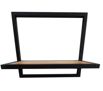 PÓŁKA ŚCIENNA LOFT W RAMIE INDUSTRIALNA ALU 40X45