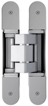 Zawias wpuszczany INVISACTA 310 3-D 120kg chromowany matowy z nakładkami