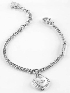 Modna bransoletka damska GUESS FINE HEART JUBB01422JWRHS